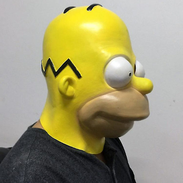 Simpsons Mask - Latex Mask för Halloween och Maskerad