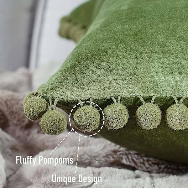 Tyynynpäällinen 30x50 Sisustus Olohuoneen Sohva Vihreä Joulu 2 Kpl Pehmeä Samettityynynsuoja Suurelle Koristeelliselle Neliömäiselle Sohvatyynynpäälliselle Vetoketjulla