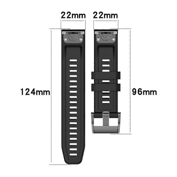 Silikone Urrem til Garmin Fenix 6 Pro [DB] Burgundy
