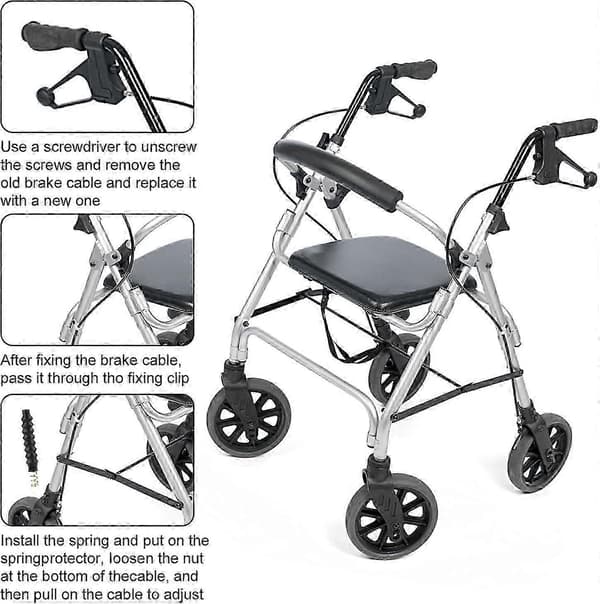 14 st Rollator Bromsvajer Ersättningsdelar, Rollator Delar Rollator Bromsvajer [db]