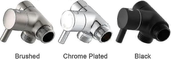 Dusjarm Omleder Ventil, Baderom Messing G1/2 3-veis Dusjsystem Komponent Erstatning For Håndholdt Fast Spray Dusjhode A [DB] chrome plated
