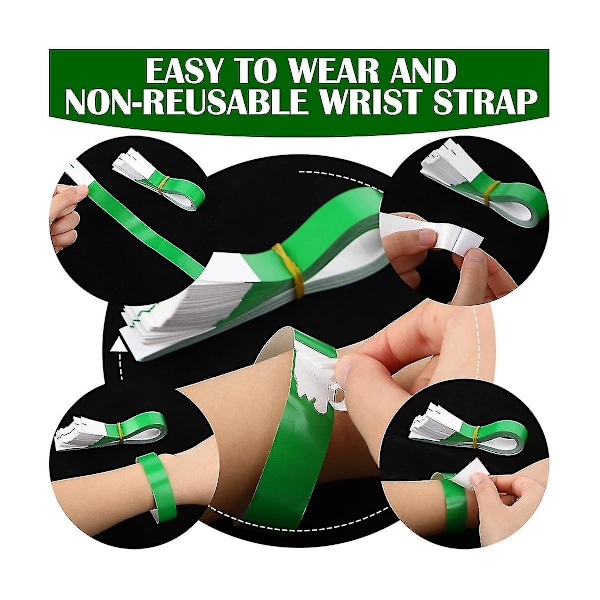 600 st vattentäta armband för evenemang, konserter, fester [db] Green