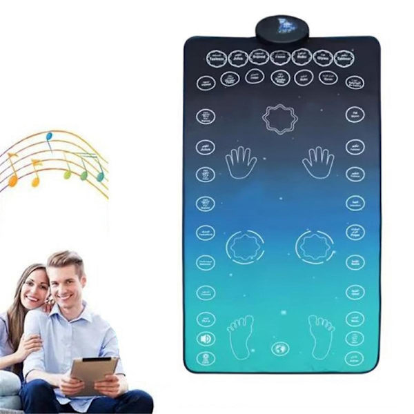 131x75cm Eid Ramadan Elektronisk Musik Bönematta Fitnessfilt med Ljus Action Guidance Muslim [DB] As Shown