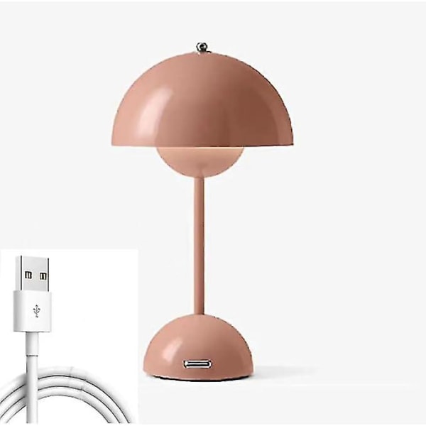 Led Flowerpot bordlampe, moderne Macaron lampe, dæmpbar bordlampe med 3 farver [DB] Pink