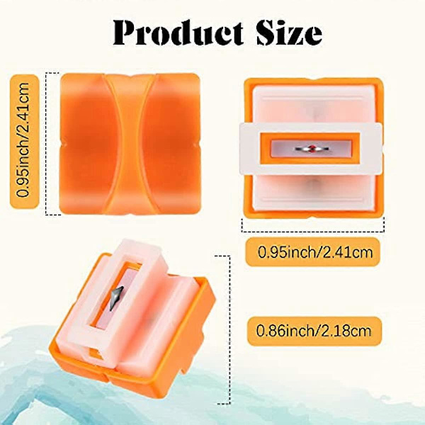 6 stk. Papirklipper-Reserveblade Papirtrimmerblade Efterfyldning Håndværk Papirklipper-Reserveblade til A4 Papirklipper (Orange) {DB}