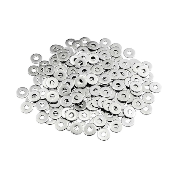 Metallbrickor M4, Platta Brickor 100 Stycken, Rostfri Bricka M4 X 12mm, Bricka I 304 Rostfritt Stål Din9021 / Iso7093-CE db
