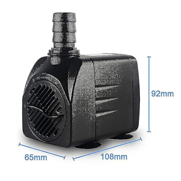 Ultralyd Stille Vannpumpe Med Fontene Pumpe Med 5ft Strømkabel, 3 Dyser Db EU Plug  45W
