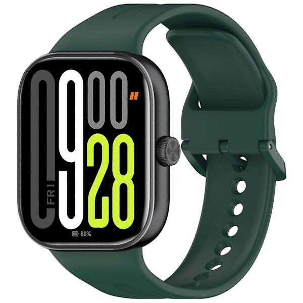 Silikonarmband för Xiaomi Redmi Watch 5 Justerbart klockarmband med färgat spänne - Grön [DB] Multicolor Blackish Green