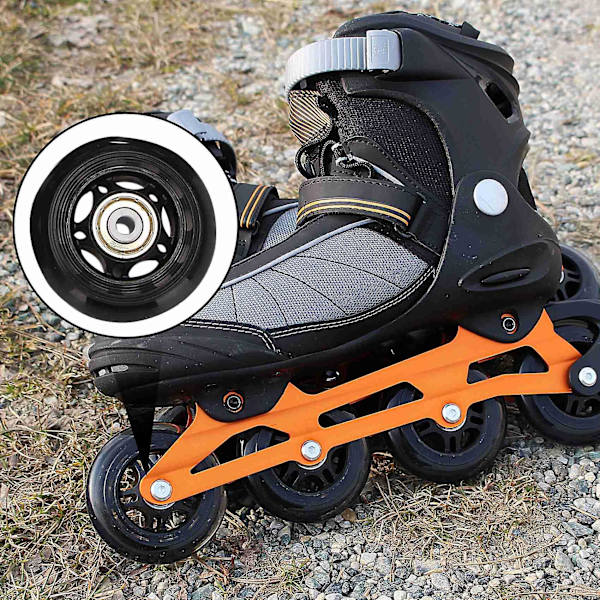 8-pack inlineskaterhjul, inomhus/utomhus rullskridskohjul, ersättningshjul med lager 64mm