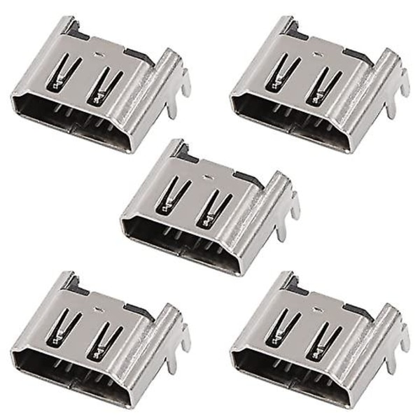 5 stk. HDMI-port til PS4, HDMI-port-stikkontakt-grænseflade-stik-erstatningsdel til Playstation 4 PS4-konsol db