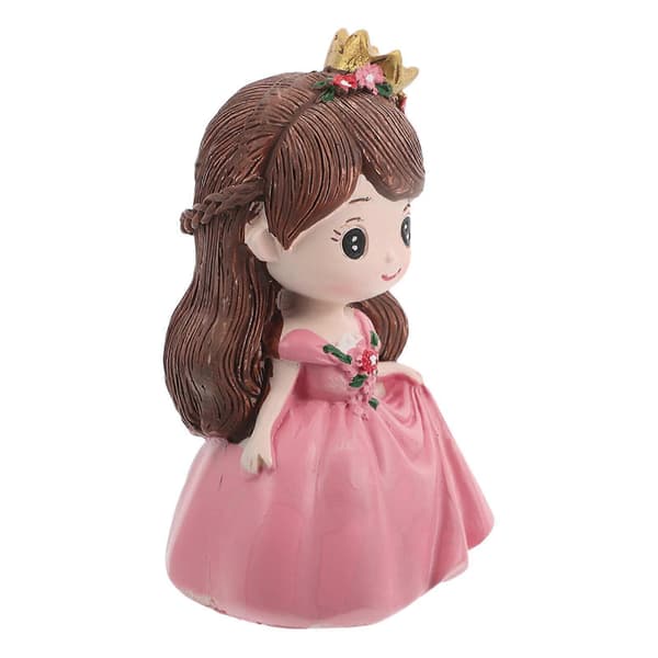Pige figur kagepynt til fødselsdagsfest 4 stk. Mini prinsesse dekoration [DB]
