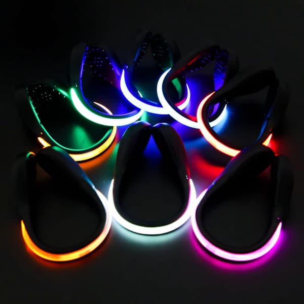 2-pack LED-skolampor för nattvarning, reflekterande löpning, Lamm db White