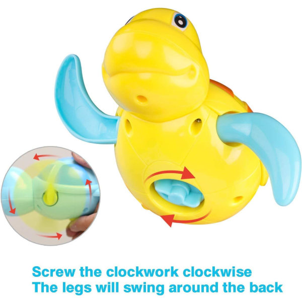 Baby Shower Toy Clockwork Turtle for Toddlers, Clockwork Water Toys Swimming Turtle Bathroom Floating Toys