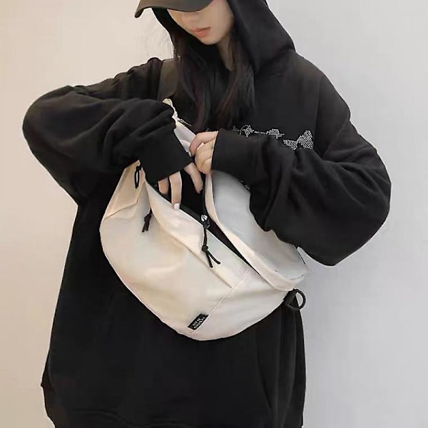Herr dam midjeväska sport herr bröst casual japansk axel herr färg ryggsäck dam DB Black