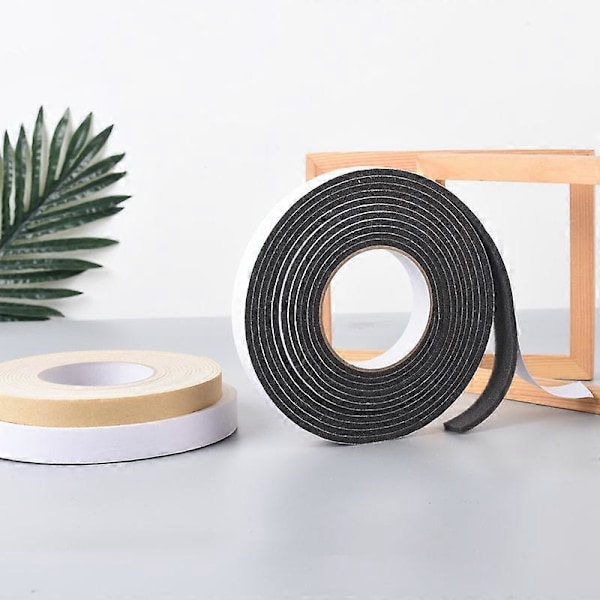 3 STK Skumtape Dobbeltsidet Svampetape 3mm 10mm 10m Selvklæbende Tape Sort Kraftig Vandtæt Tape Udendørs Brug Indendørs Forseglingstape Vindue db