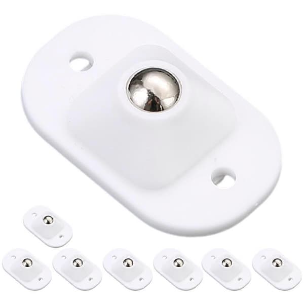 8 stk. hjul selvklebende søppelbøttehjul jevnt svingbart hjul [DB] White 4.5X2.8cm