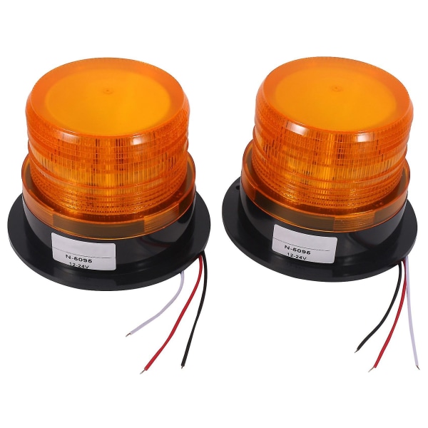 2 x Led-majakka Strobe Hätävilkkuva Varoitusvalo Kuorma-auto 12v 24v  [dB} Yellow