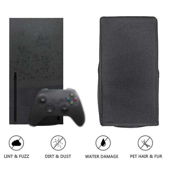 Yhteensopiva Xbox Series X -konsolin pehmeän cover vedenpitävän cover (musta) DB kanssa
