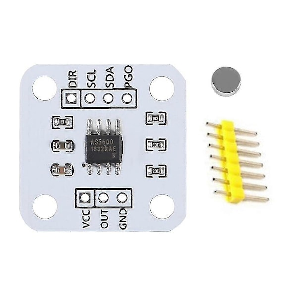 4 stk As5600 magnetisk enkoder magnetisk induksjon vinkelmåling sensor modul 12bit høy presisjon [db] White