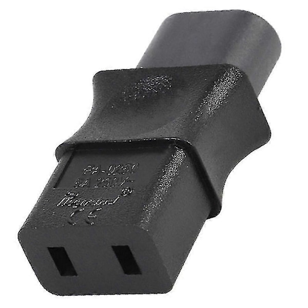 2-polet IEC 320 C8 Han til IEC 320 C9 Hun AC-adapter 6A/250V EU Industriel Strømkonverter Ny s202412241130 db Black