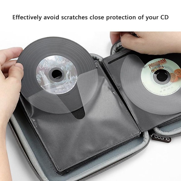 Cd-plate-etui til bil hjemme Dvd-plate-oppbevaringsveske for spill-disk-oppbevaringspose (32 deler)
