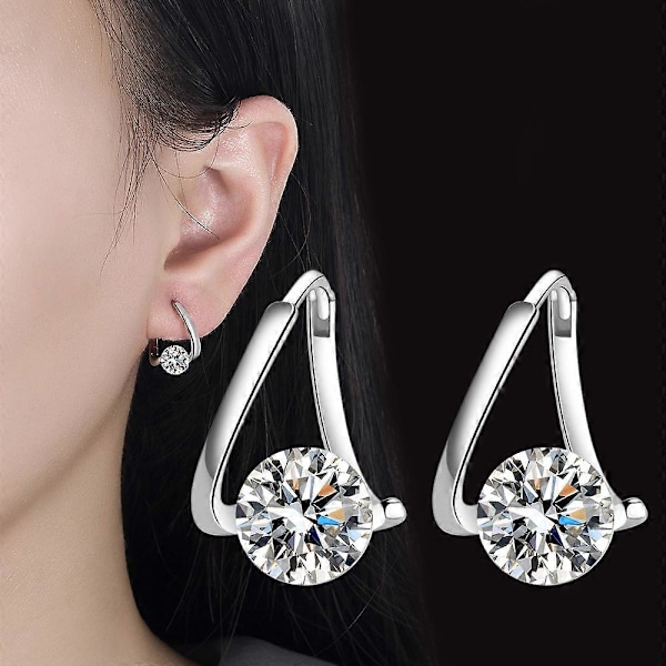 Lymphvity Germanium Örhängen för Kvinnor Lymfatiskt Terapi Smycken Present [DB] Silver
