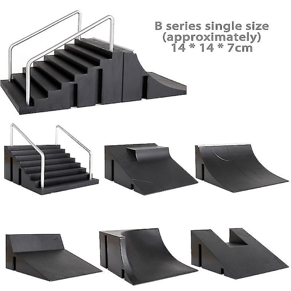Tech Sormi Skeitti Lauta Kit Sormi Pyörä Bmx Mini Kaksi Pyörää Skootteri Lauta Skeitti Sormet Urheilu Harjoittelu Välineet Rampit Skeitti Parkki Lelut Pop [DB] 113-C 24X10X10cm