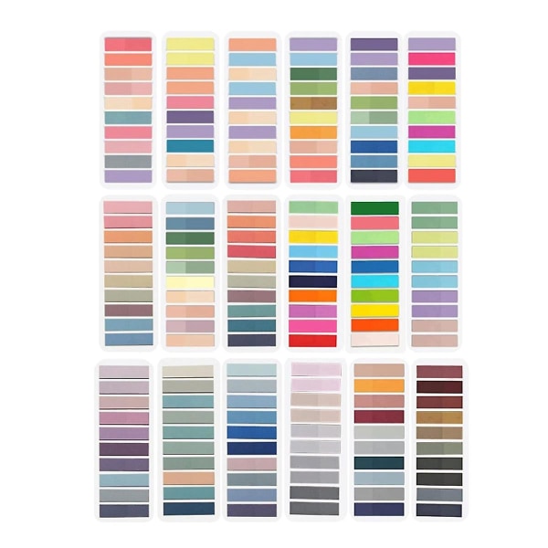 180 farver Bøger Faneblade til annotering, klæbrige faner klare klæbende sedler, Morandi-sidemarkører til ,(360