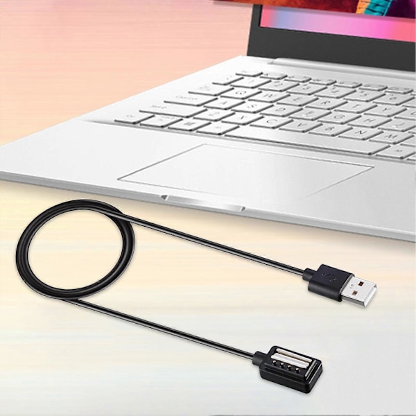 Smart Laddare Magnetisk Snabbladdning 1m Klocka USB Laddningskabel Dockningsstation för Suunto 9/9 Baro/Spartan [db] Black