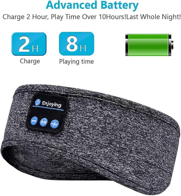 Trådløst, Bluetooth Sports Hovedbånd til Søvn, Træning {DB Gray