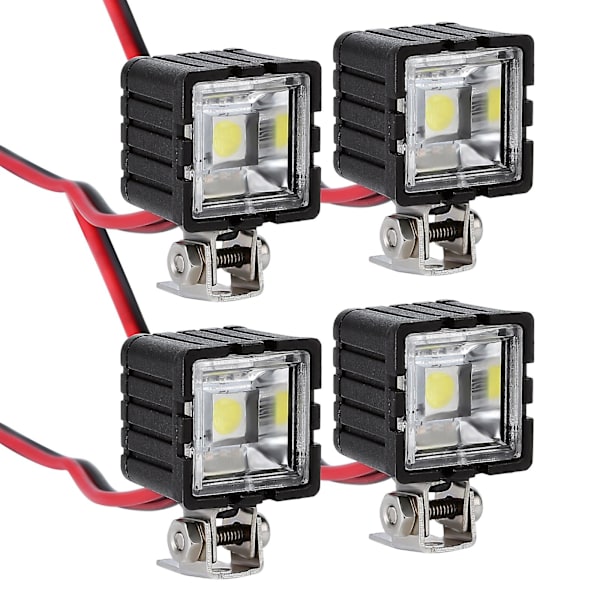 Injora LED-lys, lyse forlygter, projektør til 1/10 RC Crawler-bil Trx4 Trx6 Axial Scx10 90046 Wraith Rr10 Vs4-10 Redcat Gen8 [DB] Square 4LED