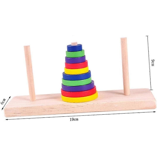 Puupeli Aivot Puzzle Hanoi-torni Klassinen Torni Joki Bambu Avaa Puzzle DB