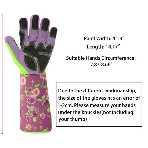 Havebrugshandsker til kvinder/mænd, Rosenbeskæring Tornsikre handsker med ekstra lang beskyttelse for punkteringsbestandige