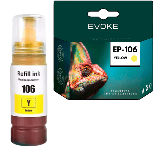 Bläckpatron för Epson 106Y gul (yellow) | 70 ml | 5000 sidor