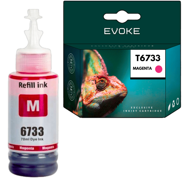 Bläckpatron för Epson T6733 röd | 70 ml | 6500 sidor | T6733M