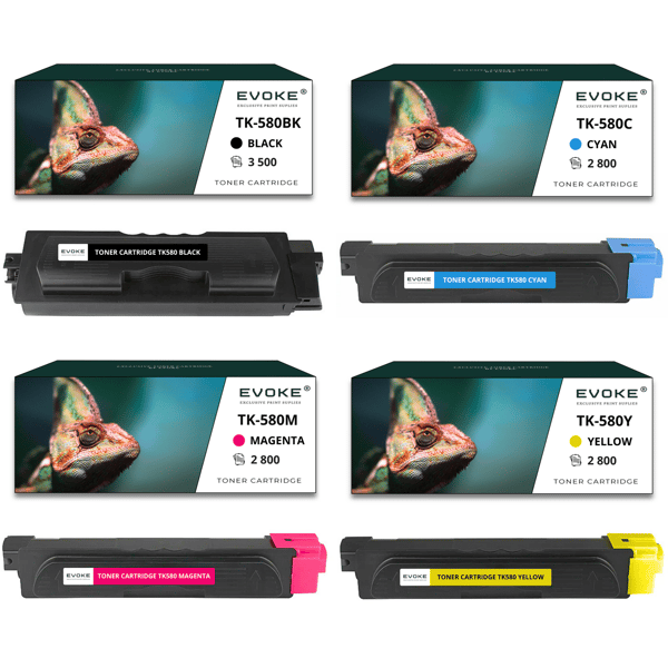 4x Tonerpatron för Kyocera TK-580 | CMYK TK580