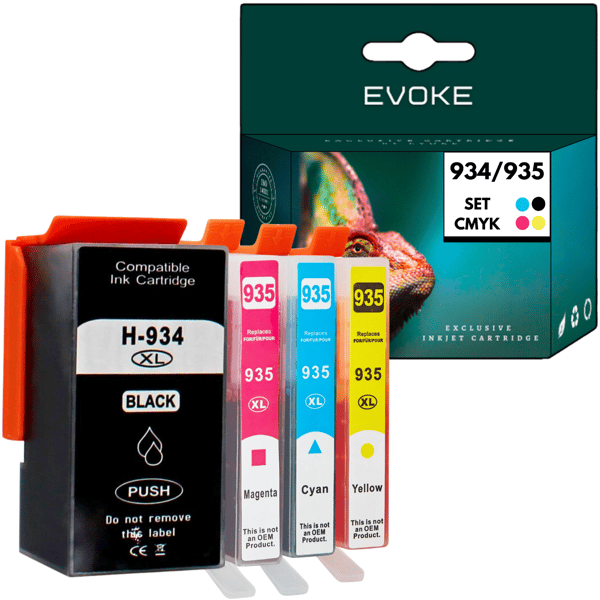 4x Bläckpatron till skrivare HP 934 935