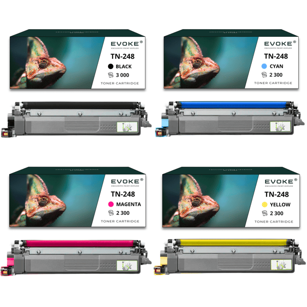 4x Tonerpatron för Brother TN248 XL CHIP