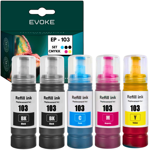 5x Bläckpatron till skrivare Epson 103