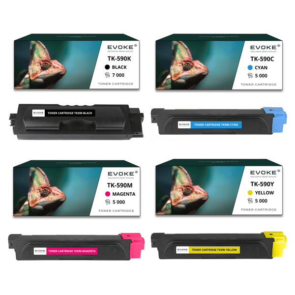 4x Tonerpatron för Kyocera TK-590 | CMYK TK590