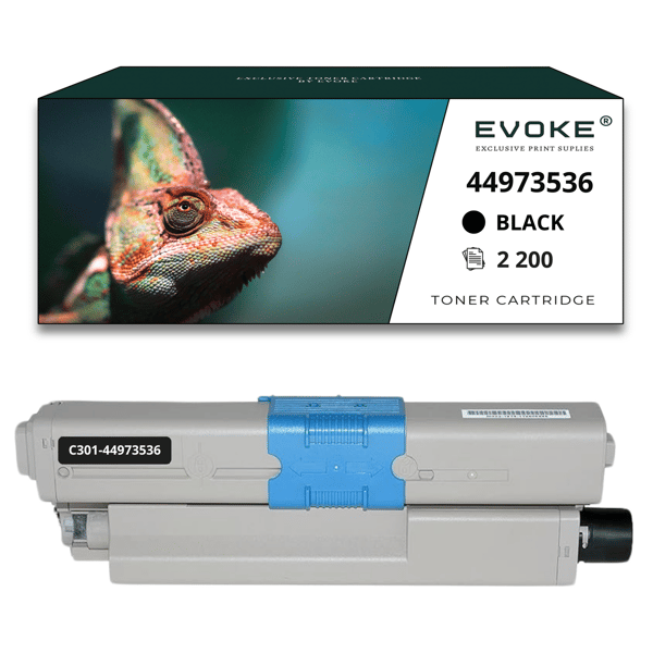 Tonerpatron för OKI C301 svart | 2200 sidor | 44973536