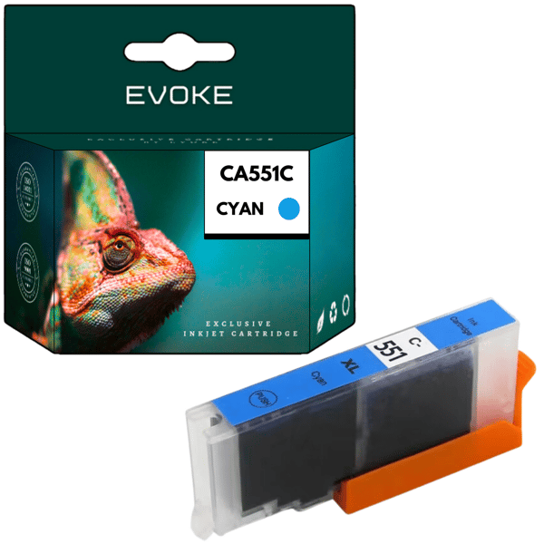 Bläckpatron för Canon 551C blå (cyan) | 12 ml | 760 sidor