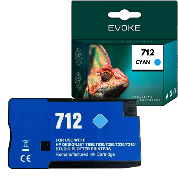 Bläckpatron till skrivare HP 712 blå | 29 ml | 3ED67A
