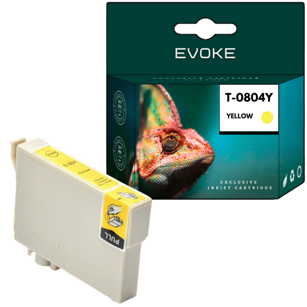 Bläckpatron för Epson 804 gul (yellow) | 14 ml | 470 sidor