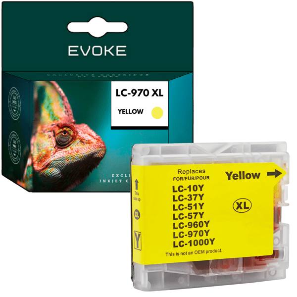 Bläckpatron för Brother 970Y gul (yellow) | 36 ml | 950 sidor