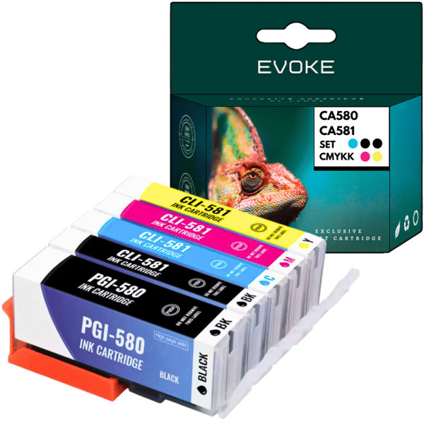 5x Bläckpatron till skrivare Canon PGI-580 CLI-581 XL