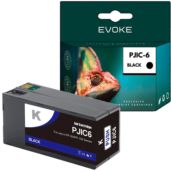 Bläckpatron för Epson PJIC6 svart (black) | 32 ml | 1000 sidor