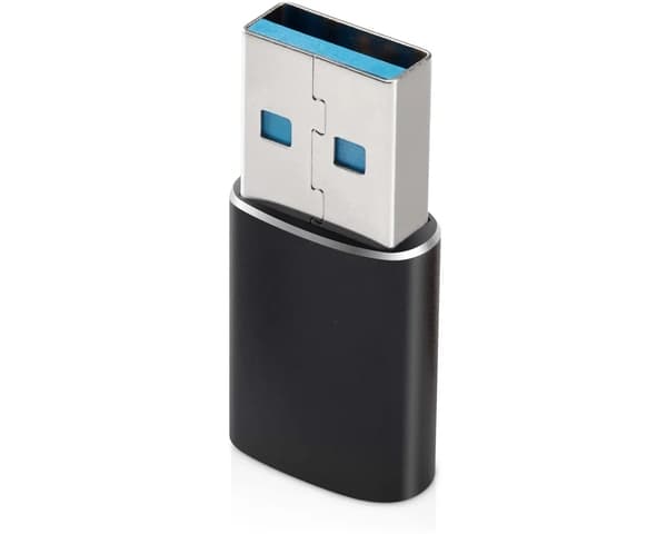 USB-adapter - USB typ A (hane) till USB-C (hona) - USB 3.1 Svart