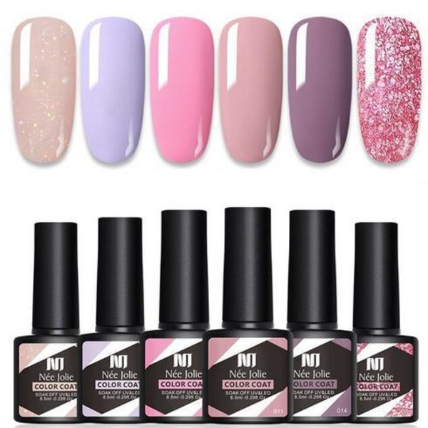 6 st 8,5 ml Gel Nagellack Set Set # 45 one size