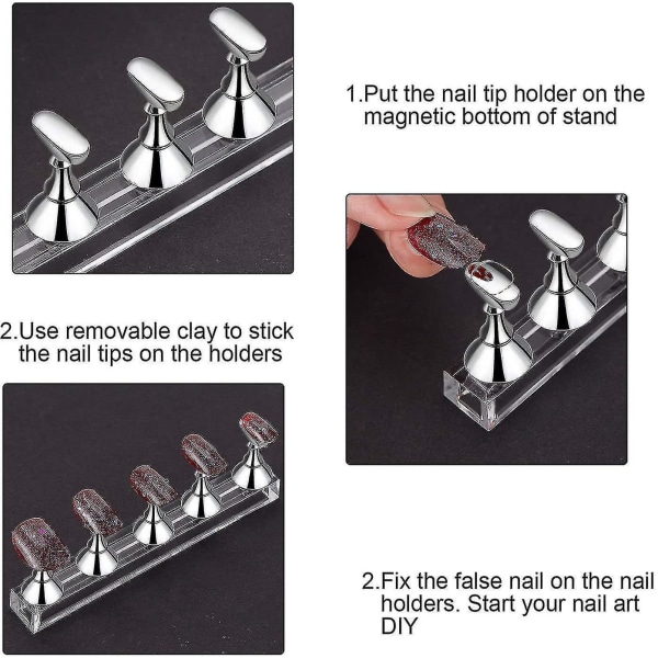 Nagellack övningstips nail art display stativ Golden one size